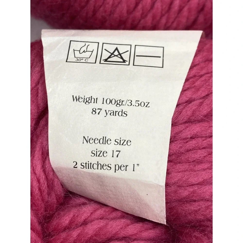 NEW 211g Cascade Yarns Lana Grande Pink 100% Peruvian Highland Wool Bulky Yarn